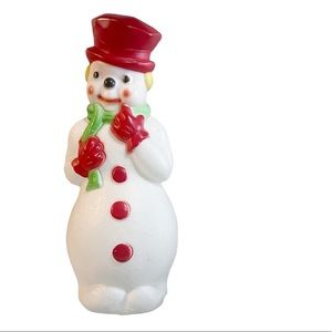 Vintage 1973 Happy Snowman Carolina Enterprise Christmas Blow Mold 22”